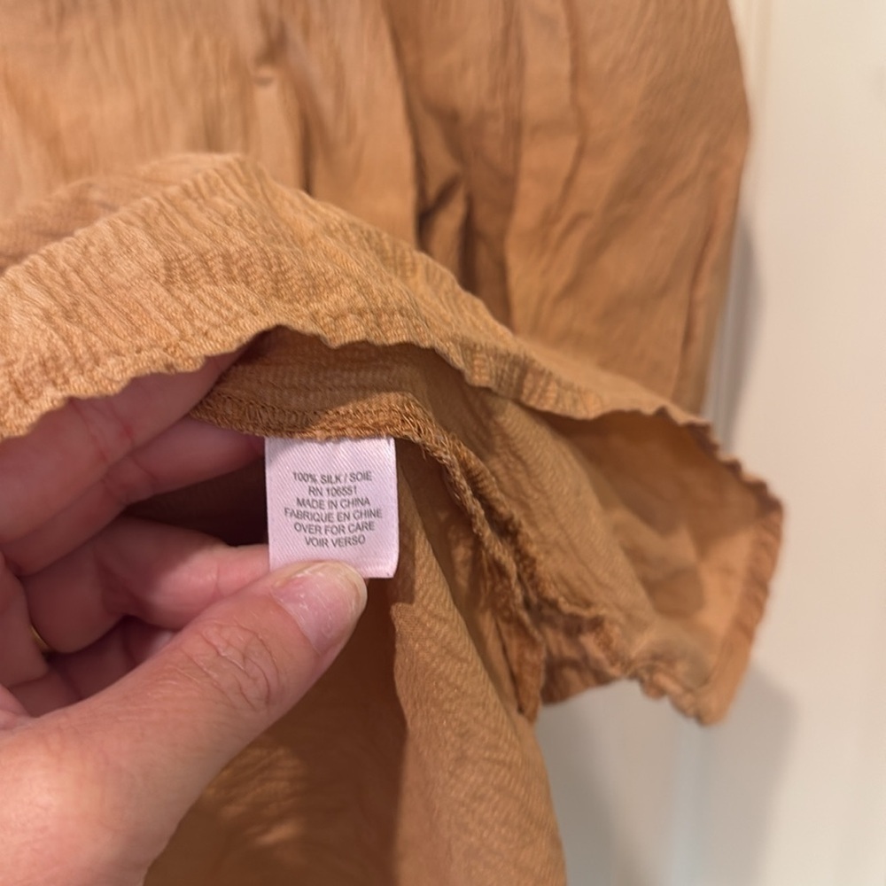 Calypso St. Barth silk puff sleeve top, XS - Picture 5 of 7